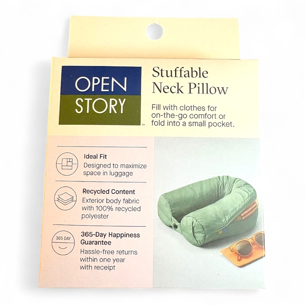 Open Story Stuffable Neck Pillow NIB